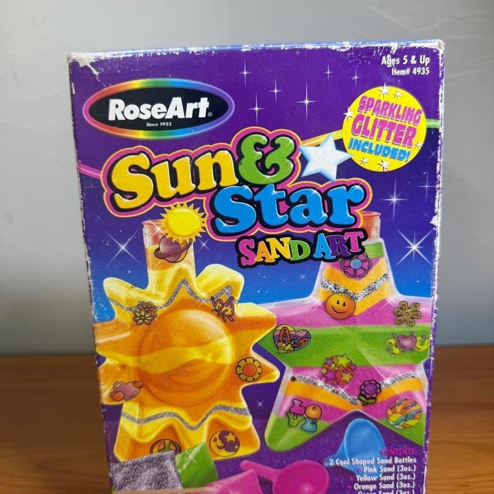 Vintage 2000 RoseArt Sun & Star Sand Art Kit NEW